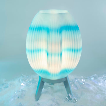 Wavy Modern Contemporary Plant-Based PLA 3D Printed Dimmable LED Table Lamp - JONATHAN Y